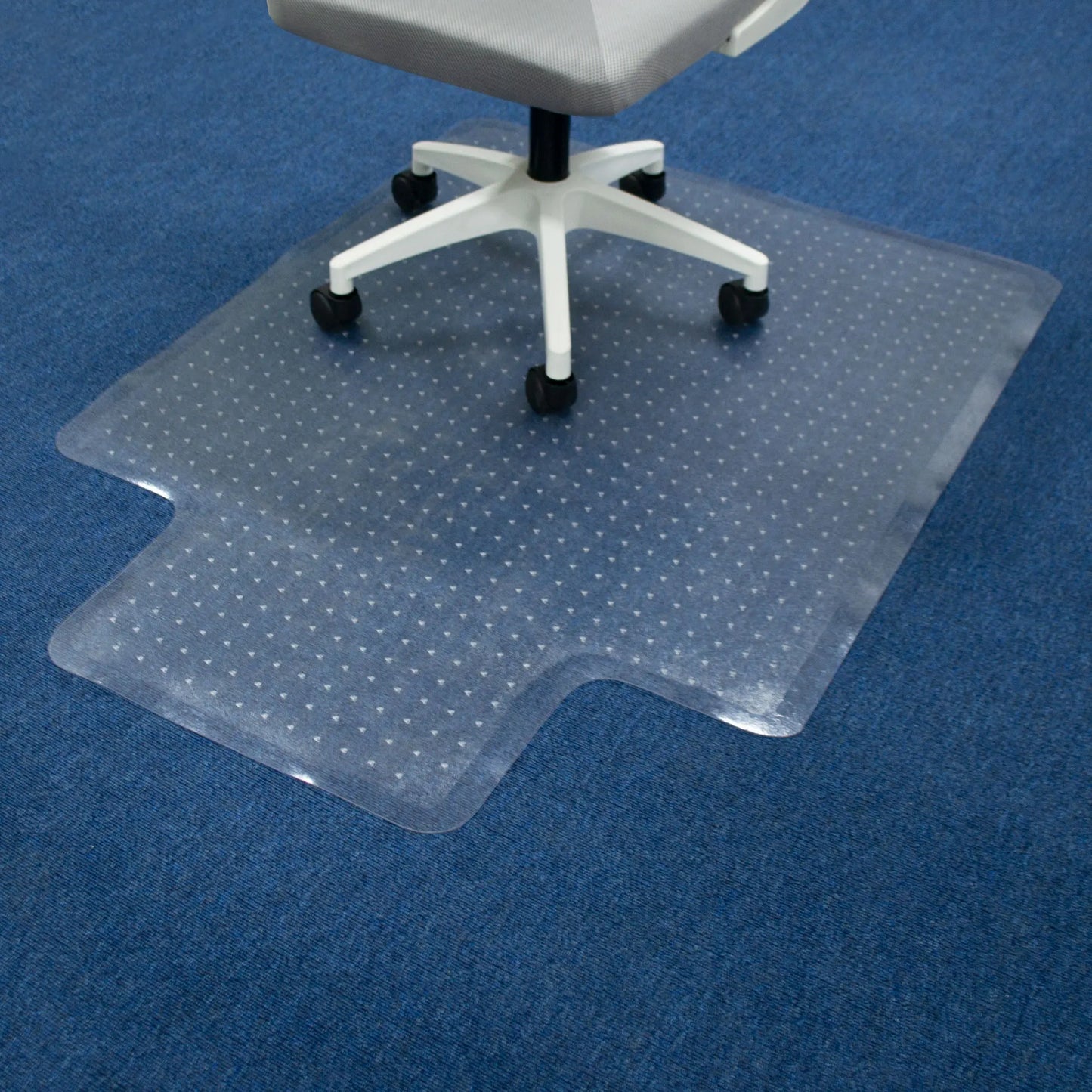 Low MOQ  Factory Direct Sale Free Sample  PVC Vinyl Office Chair Mat with Edge