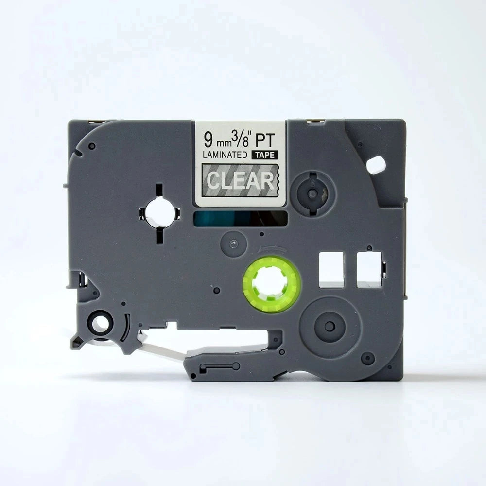 PUTY 9mm Label Tape TZe-125 White on Clear for TZe Tape TZE 125 Tape Cassette for P Touch PT-E110 PT-H100 Label Maker