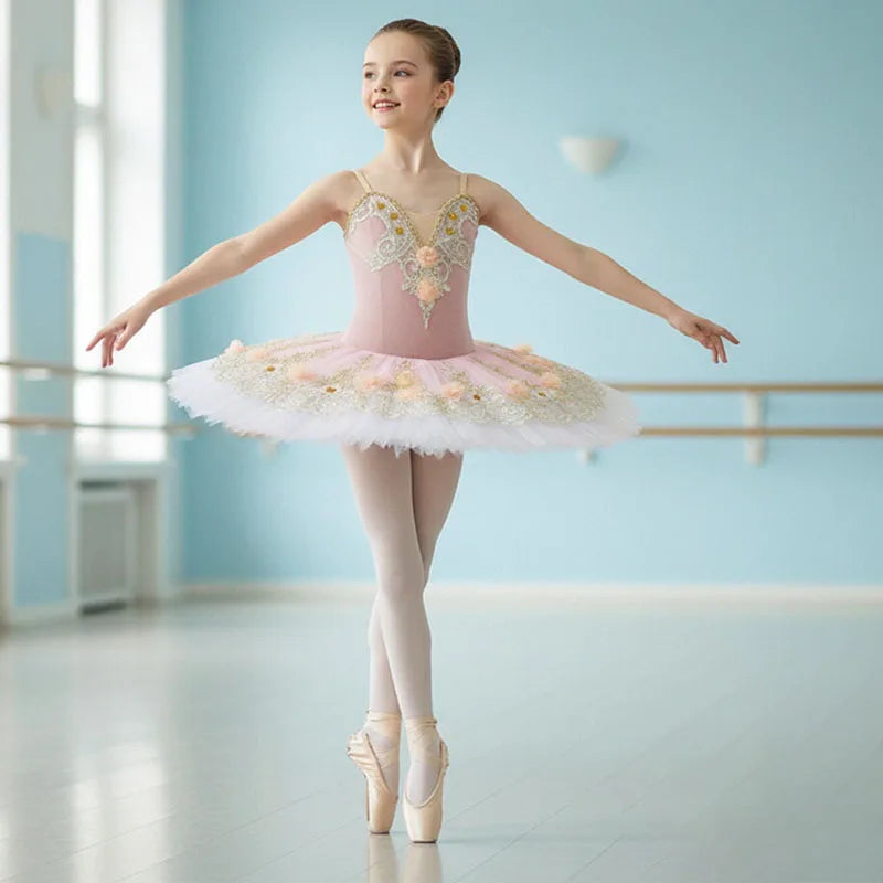 Children White Swan Lake Ballet Costume Kids Dress Professional Ballet Tutu Pancake Girls Ballerine Tutu Skirts