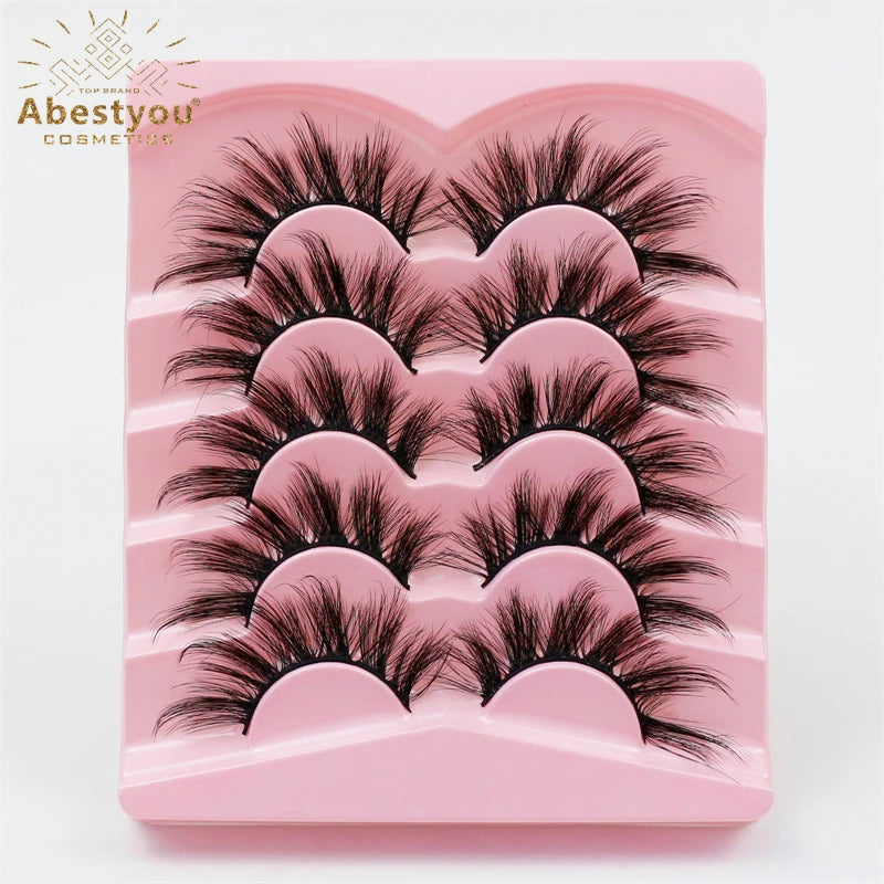 Abestyou Soft Dramatic Natural Fox Eye Style Cat Eye Full Strip False Eyelashes Natural Look Fox Eyelashes