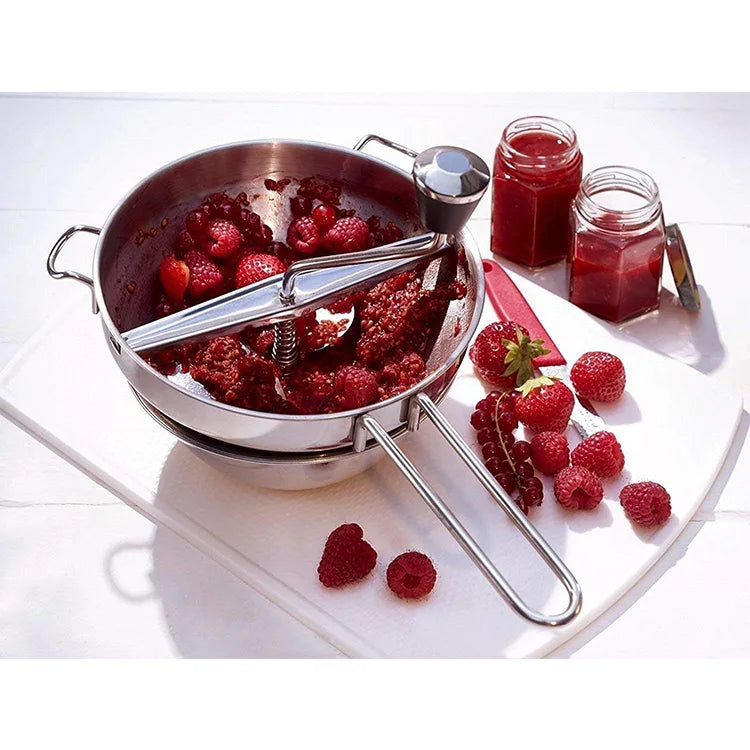 Kitchen Gadgets Food Mixer Jam Grater Potato Masher Durable Stainless Steel Manual Rotary Food Mill Blender With 3 Milling Di