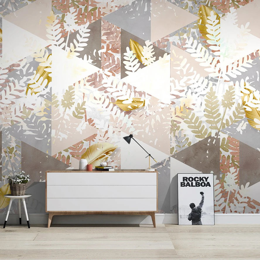 Modern Minimalist Tropical Plants Wall Paper 3d Custom Photo Wallpaper