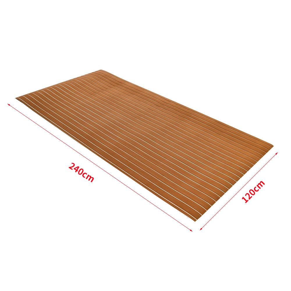 QTMAT Durable Anti Slip Boat Deck EVA Foam Sheet Strong Adhesive Faux Teak Decking Sheet Sea Deck Floor Foam