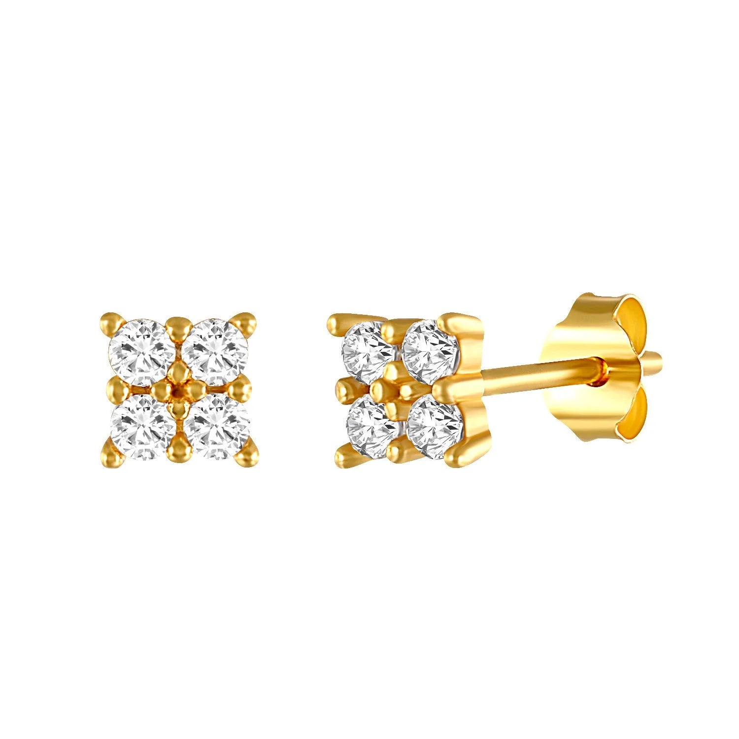 925 Sterling Silver Creative Dainty Diamond Stud Earring Street Style Versatile Europe and America Hot Sell Silver Jewelry