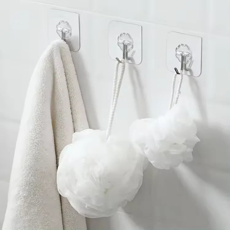 Waterproof Magic Plastic Reusable Adhesive Wall Hook Bathroom Robe Hook Use for Tools