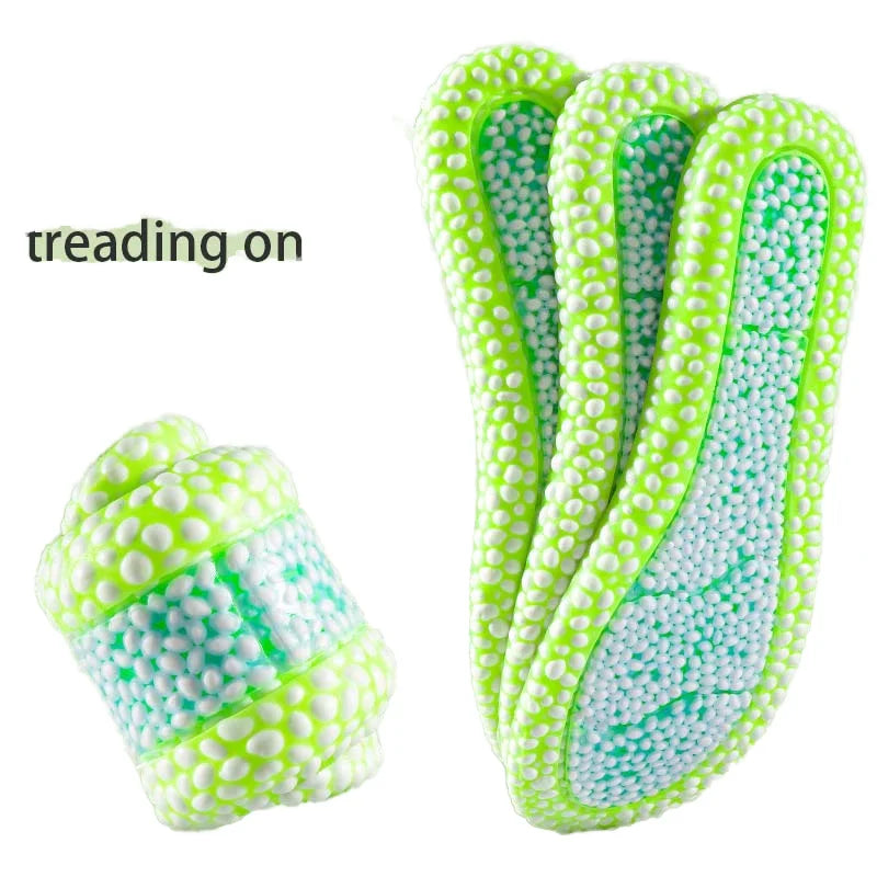 Training Popcorn Sport&Comfort Cushioned Thick Silicone Soft Elastic Sports Insole for Men Women Running Shoes