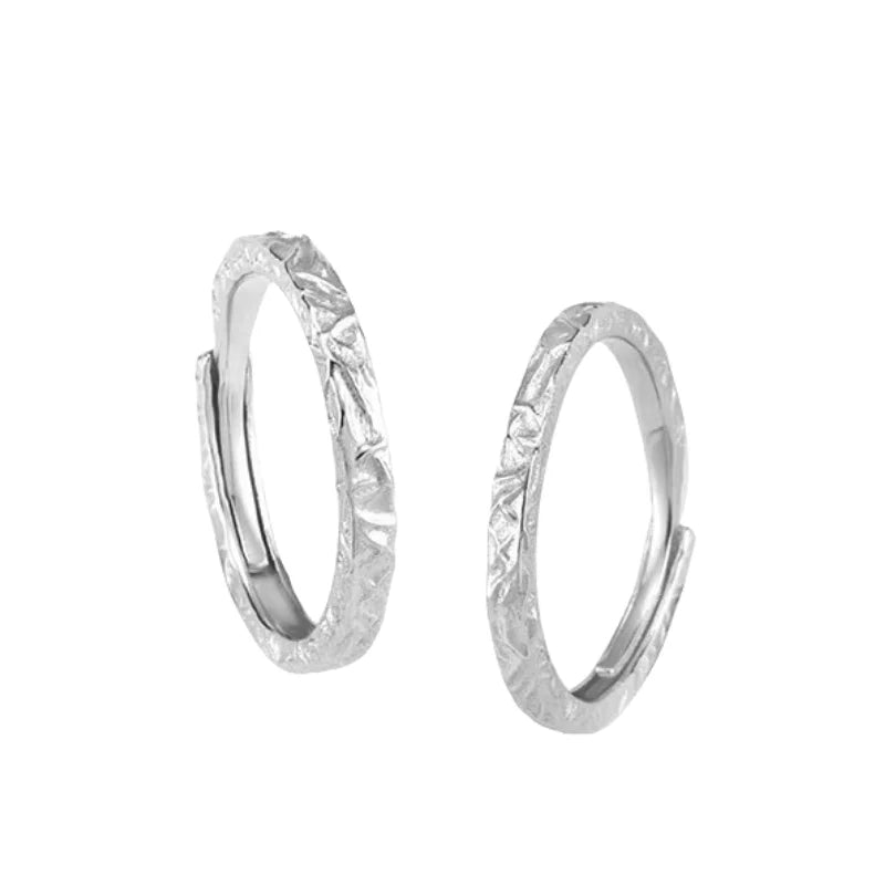 Wholesale 925 Sterling Silver Engagement Ring Factory Custom Open Adjustable Couple Ring Set for Women Men Jewelry Gift