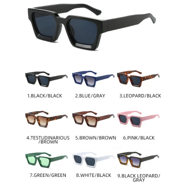Custom square Sunglasses logo Women Fashionable Classic Retro Shades Vintage Small Frame 2024 Sunglasses Men