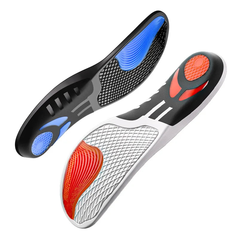 Professional Comfort Arch Support PU Gel Sports Insoles for Basketball Running Shock Absorption Men's Daily Wear Shoe Inserts