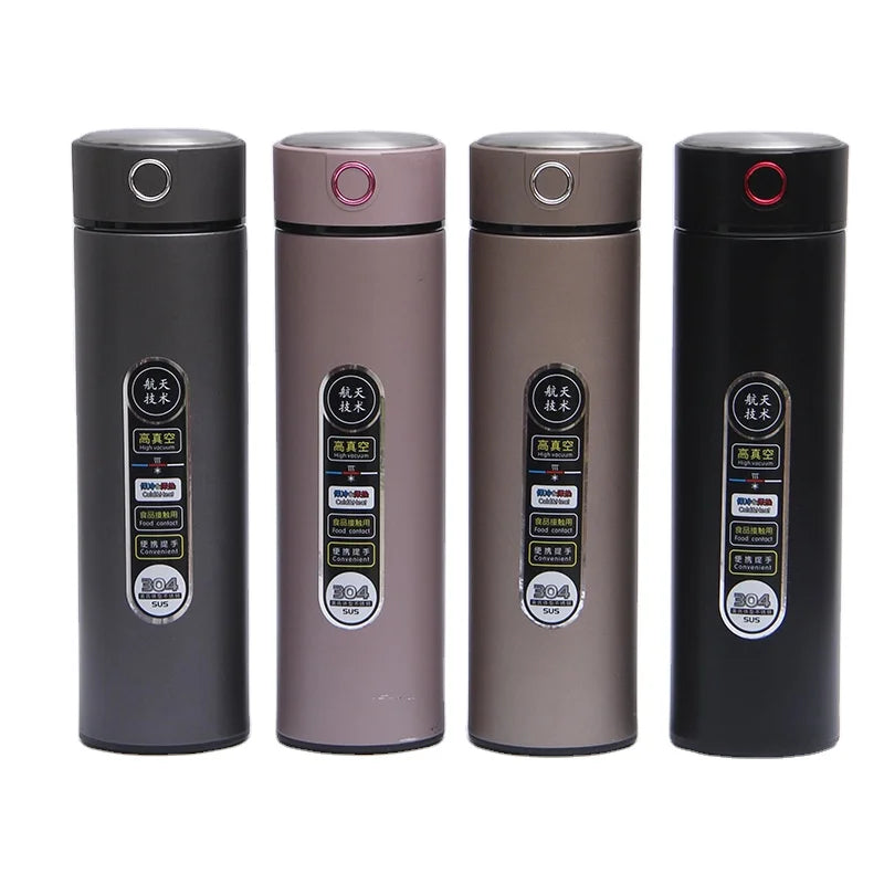 Stainless Steel 500ml Smart LED Temperature Flask Vacuum Thermos Digital Termo Magico Custom Logo Travel Insulated Water Bott