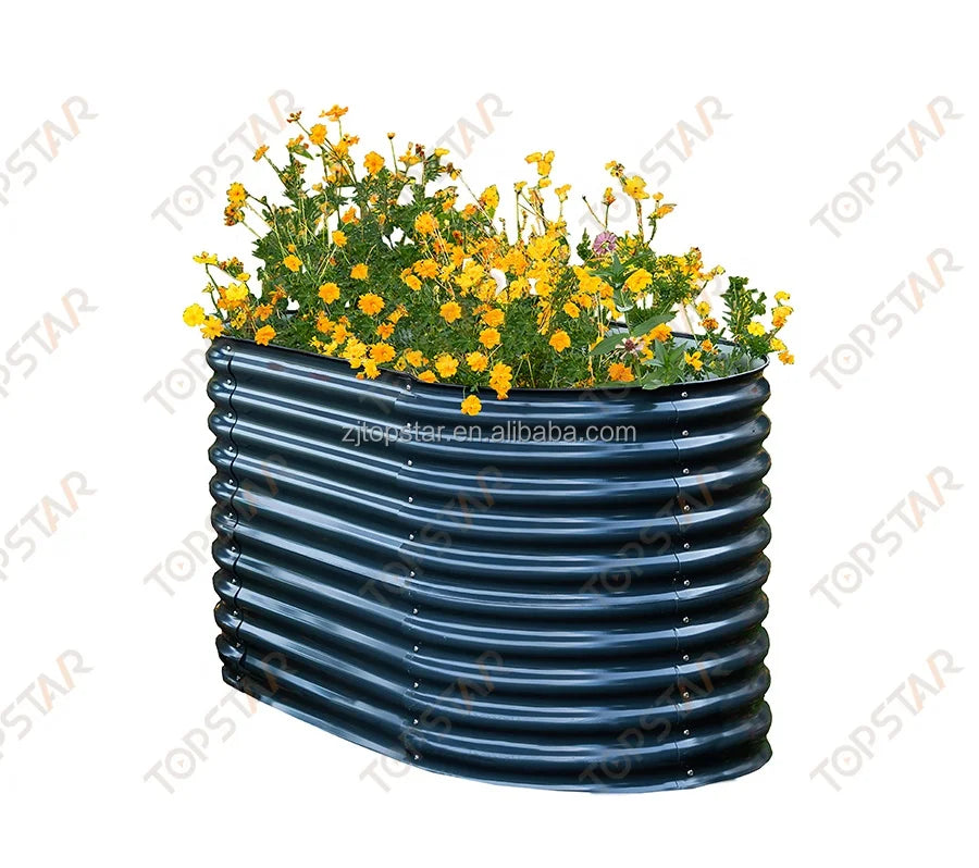 Modern Large Galvanized Steel Raised Planter Bed Propagator Kit Design for Home Gardens Shopping Mall Floors Nursery Occasion