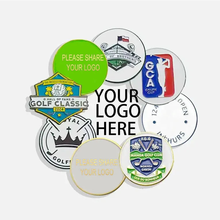 Custom Large Size Plain Stainless Steel Golf Ball Markers With Pin