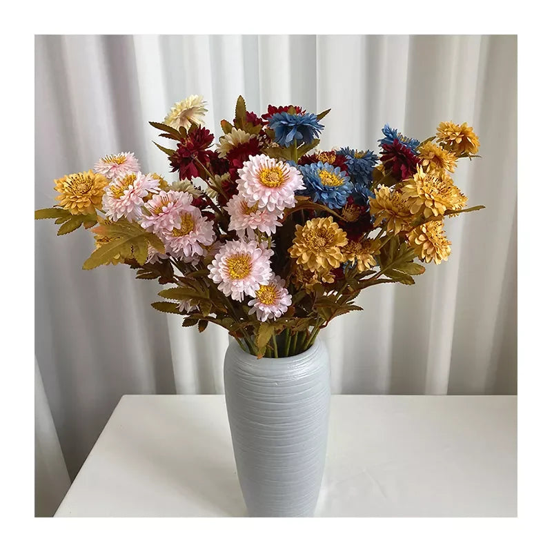 Cheap Wholesale Artificial Flowers Beauty Rich Chrysanthemum  Artificialflowers
