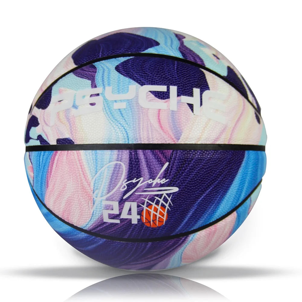 PSYCHE 2024 Treading Art Basketball Official Size 7 Fashion Design with PU Leather Material