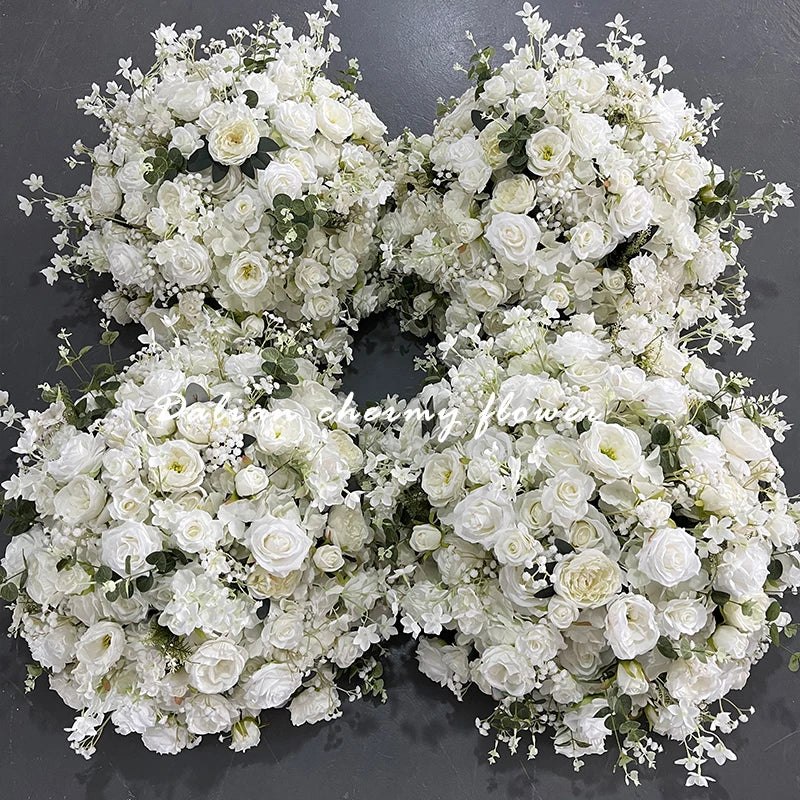 Factory Price 70cm Large Artificial White Flower Ball for Wedding Centerpiece Decoration