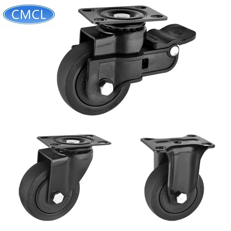 Casters Wheels Diameter 60x21MM Brake Castors for Shelf With Reverse Ttread Lock Furniture