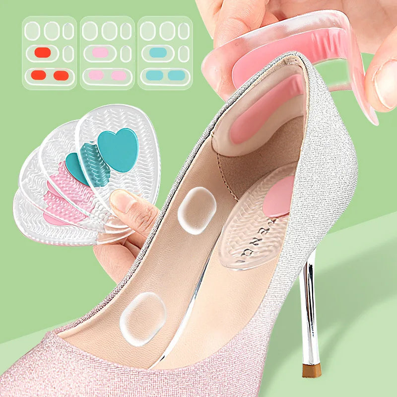 Gel Heel Pad Back Gel Heel Liner & Transparent Gel Foot Anti Friction Heel Liner Cushion Pad