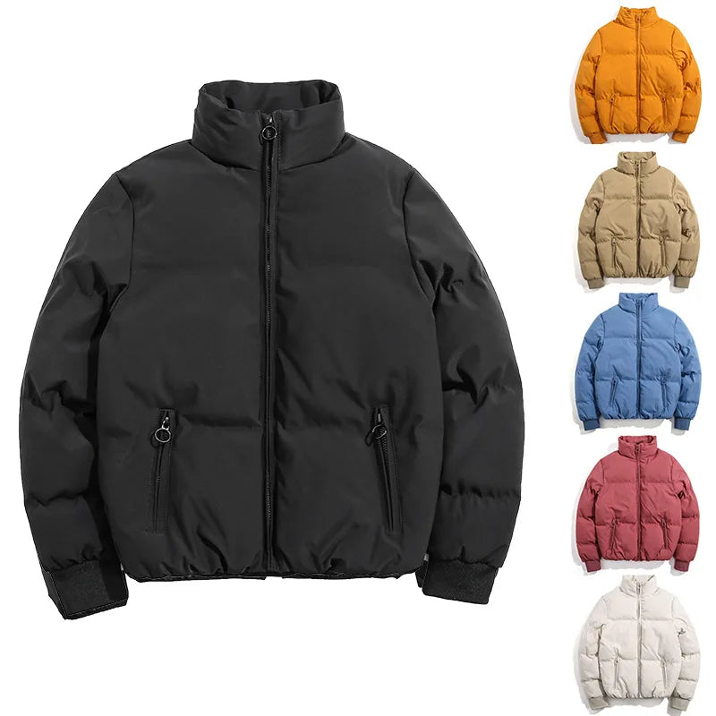 Custom Logo 2022 New Arrivals Fall and Winter Casual Cotton Puffer Jacket Women Long Sleeve Solid Color