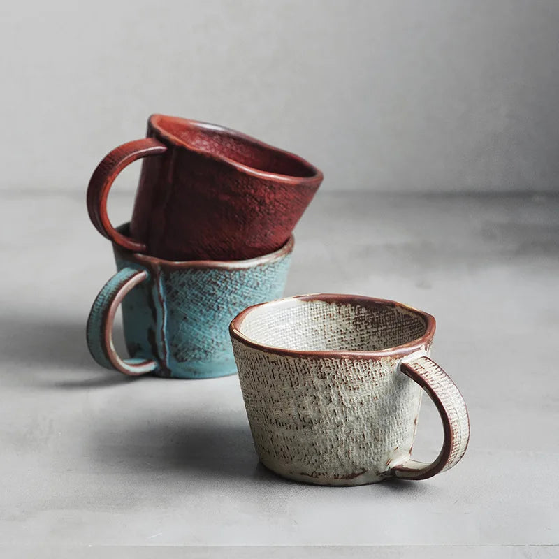 Japanese Creative Clay Handmade Coffee Mug Vintage Mug