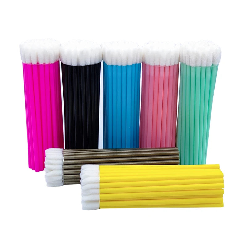 Colorful Lint Makeup Cleaner Hollow Exfoliator Cotton Lipgloss Tool Lip Disposable Wand Gloss Lipstick Handle Brush Applicato