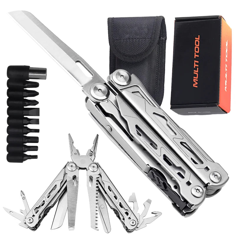 Hot Selling Industrial Grade Stainless Steel Pocket Pliers Multi-Tool All-In-One Camping Tool Saw Blade Screwdriver OEM Man G
