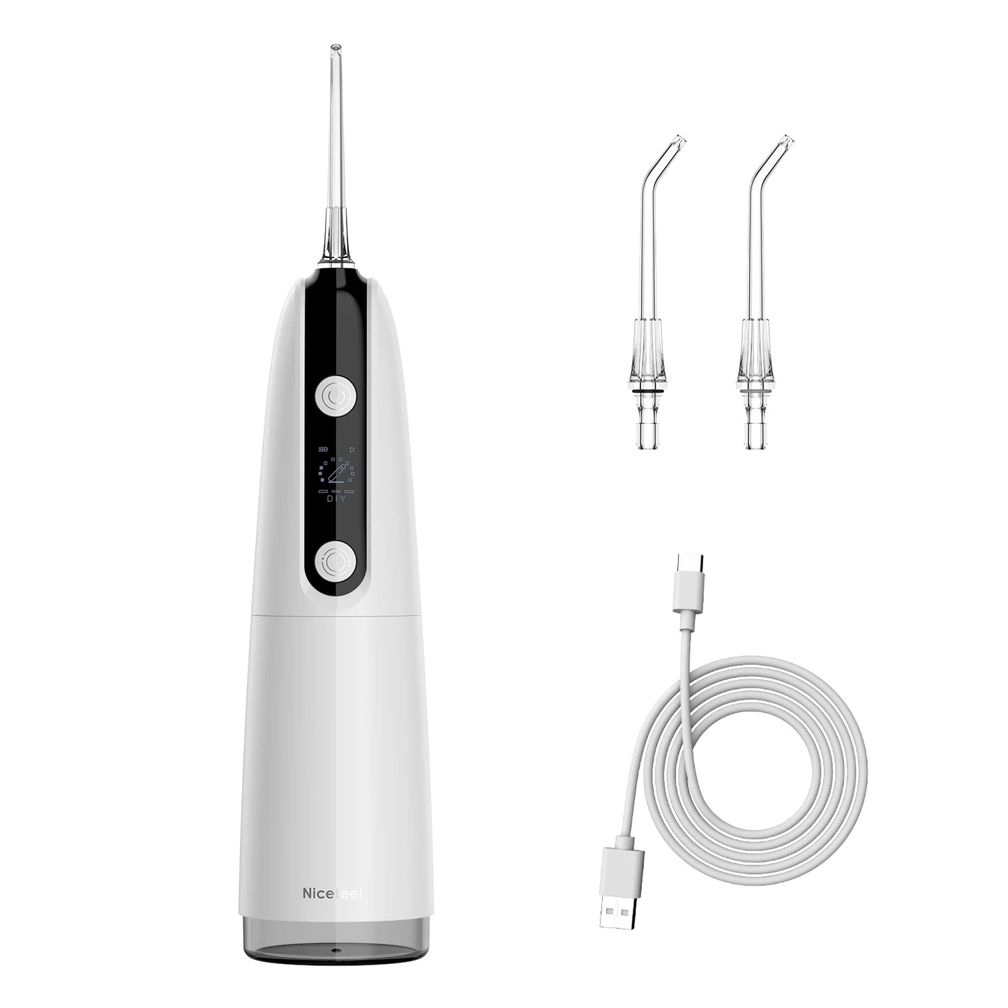For 2024 FC5210 IPX7 Cordless Water Flosser Portable Dental Irrigator Oral Cleaner Rechargeable 280ml Water Tank 5 Working