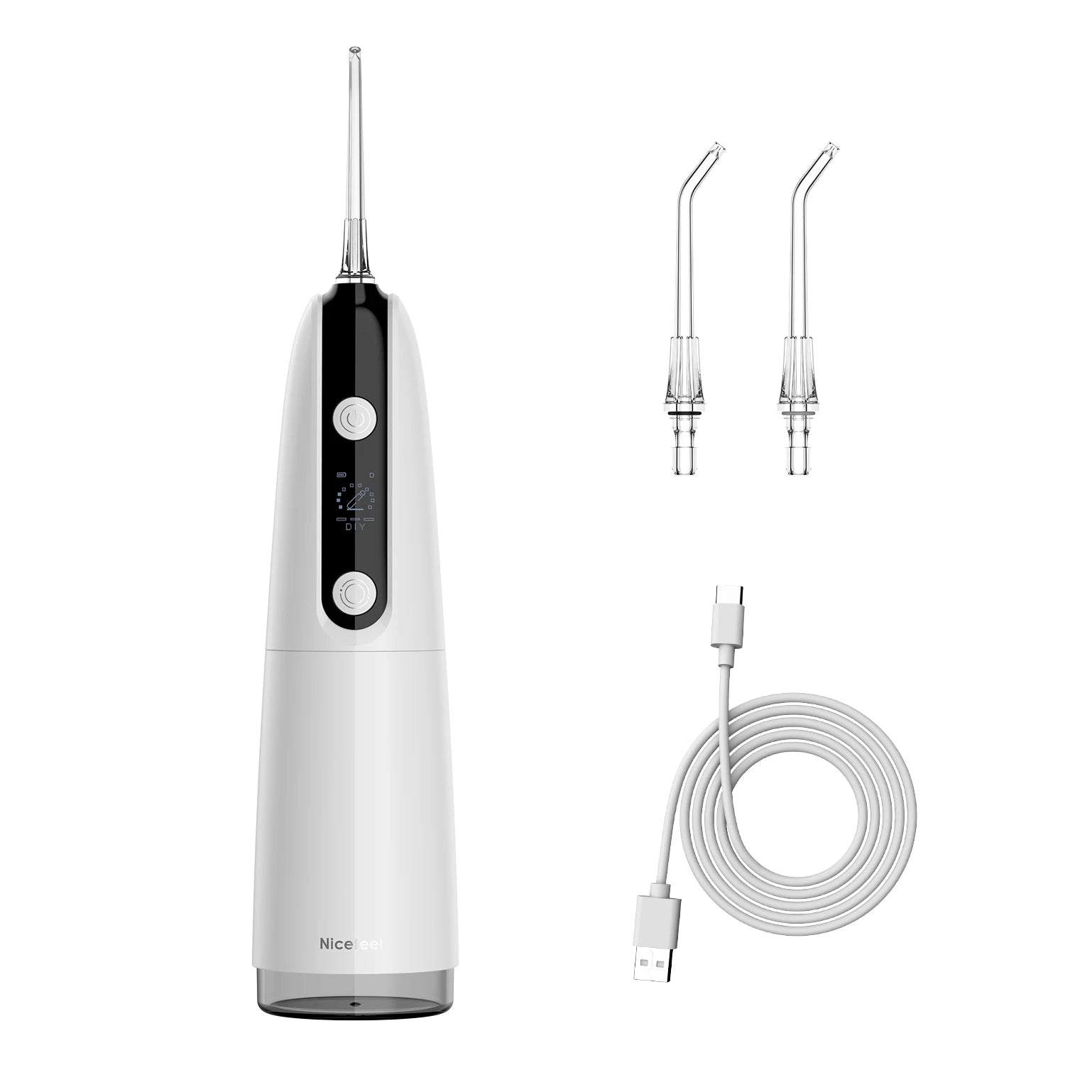 For 2024 FC5210 IPX7 Cordless Water Flosser Portable Dental Irrigator Oral Cleaner Rechargeable 280ml Water Tank 5 Working