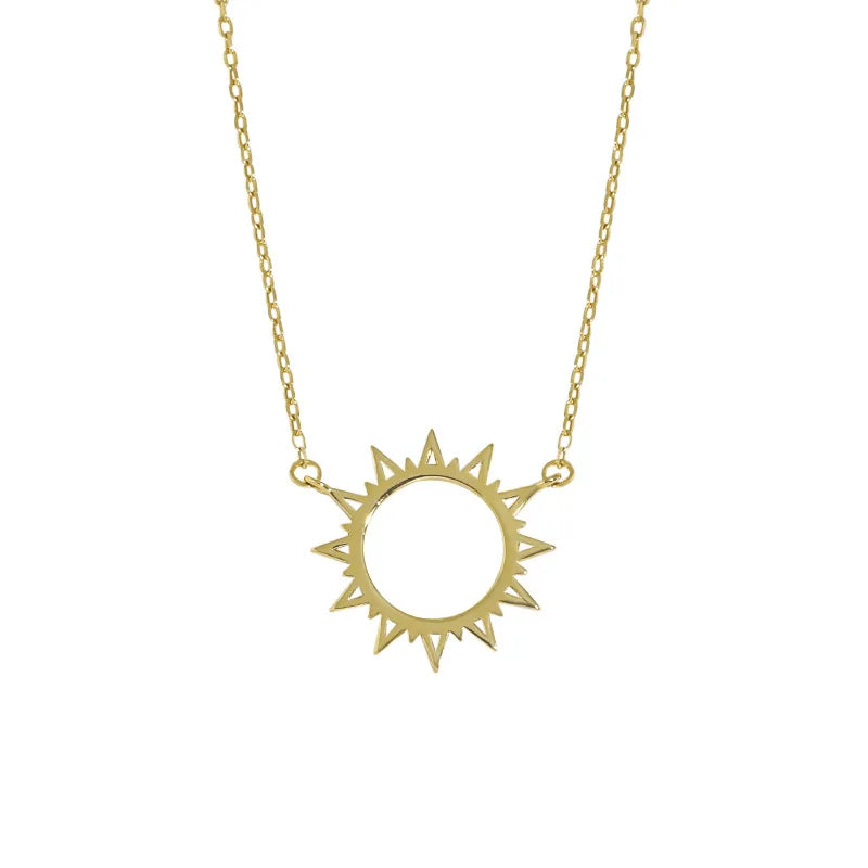 925 Sterling Silver Sun Pendant Cool Men Necklace Cross Chain 18K Gold Choker Necklace Fashion Jewelry Necklace for Women