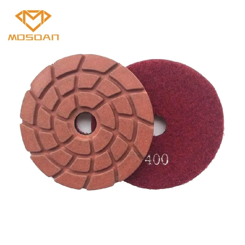 3 Inch Spiral Wet Resin Bond Floor Marble Granite Terrazzo Limestone Polishing Pad Disc