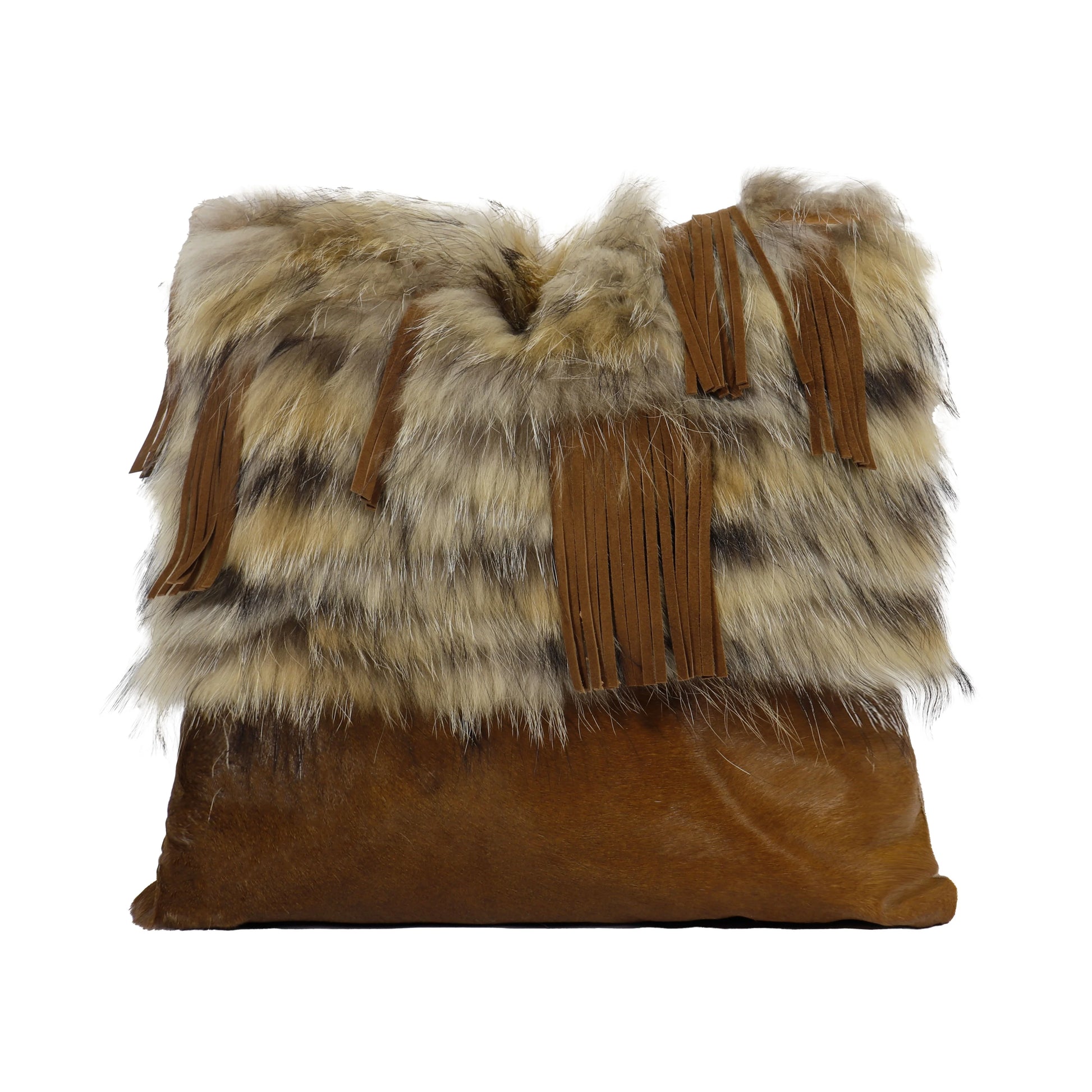 Tiff Home Own Brand 45*45cm Geometric Pattern Removable Cover Ritzy Spliced Horsehair and Goat Wool Throw Pillow