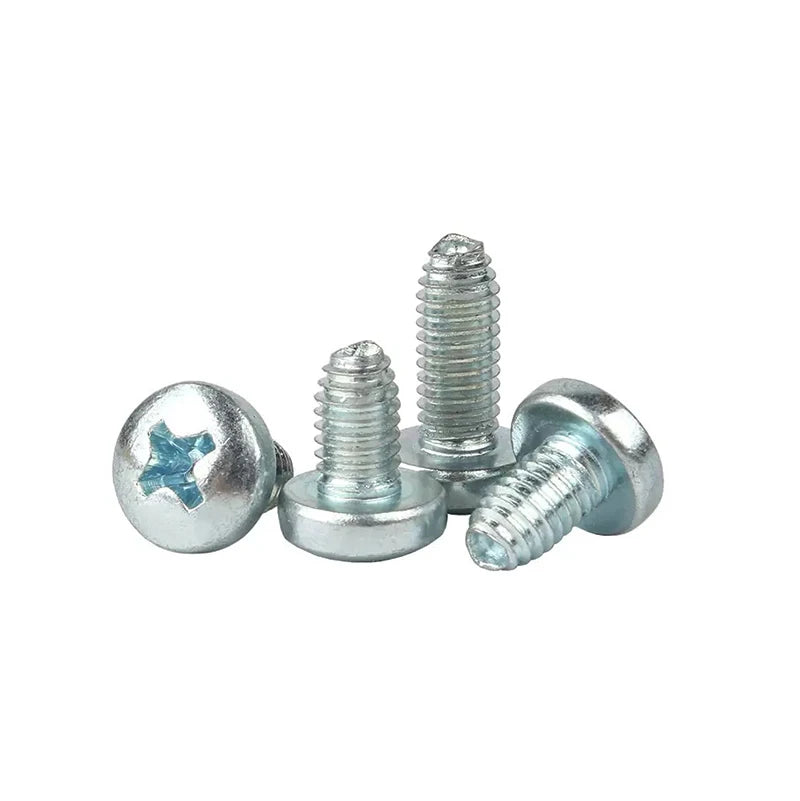 Stainless Steel M2-M8 Cross Phillips Pan Head Customized Triangular Self-Tapping Screws with Inch Option