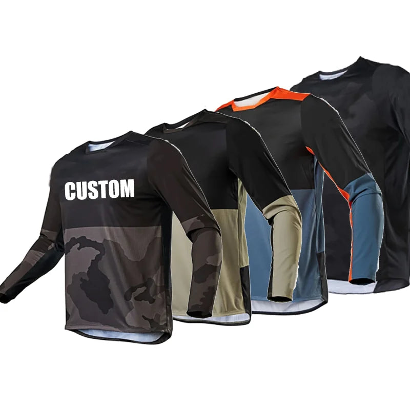 Motocross Jersey Custom Motorcycle Jersey Dirt Bike Jersey Downhill Jersey MX MTB Jersey Long Sleeve Shirts OEM Private Label