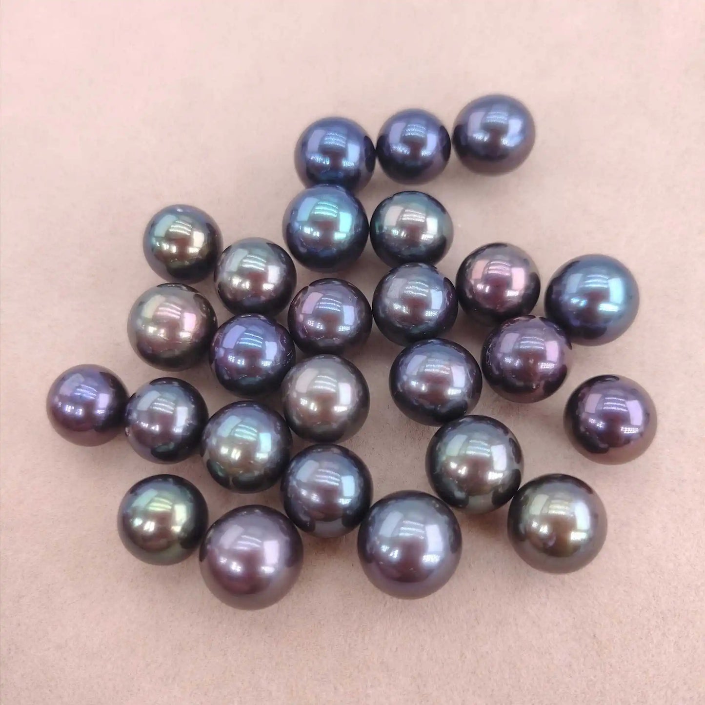 Wholesale Cultured Freshwater Peacock Round Pearl Loose Earring Beads