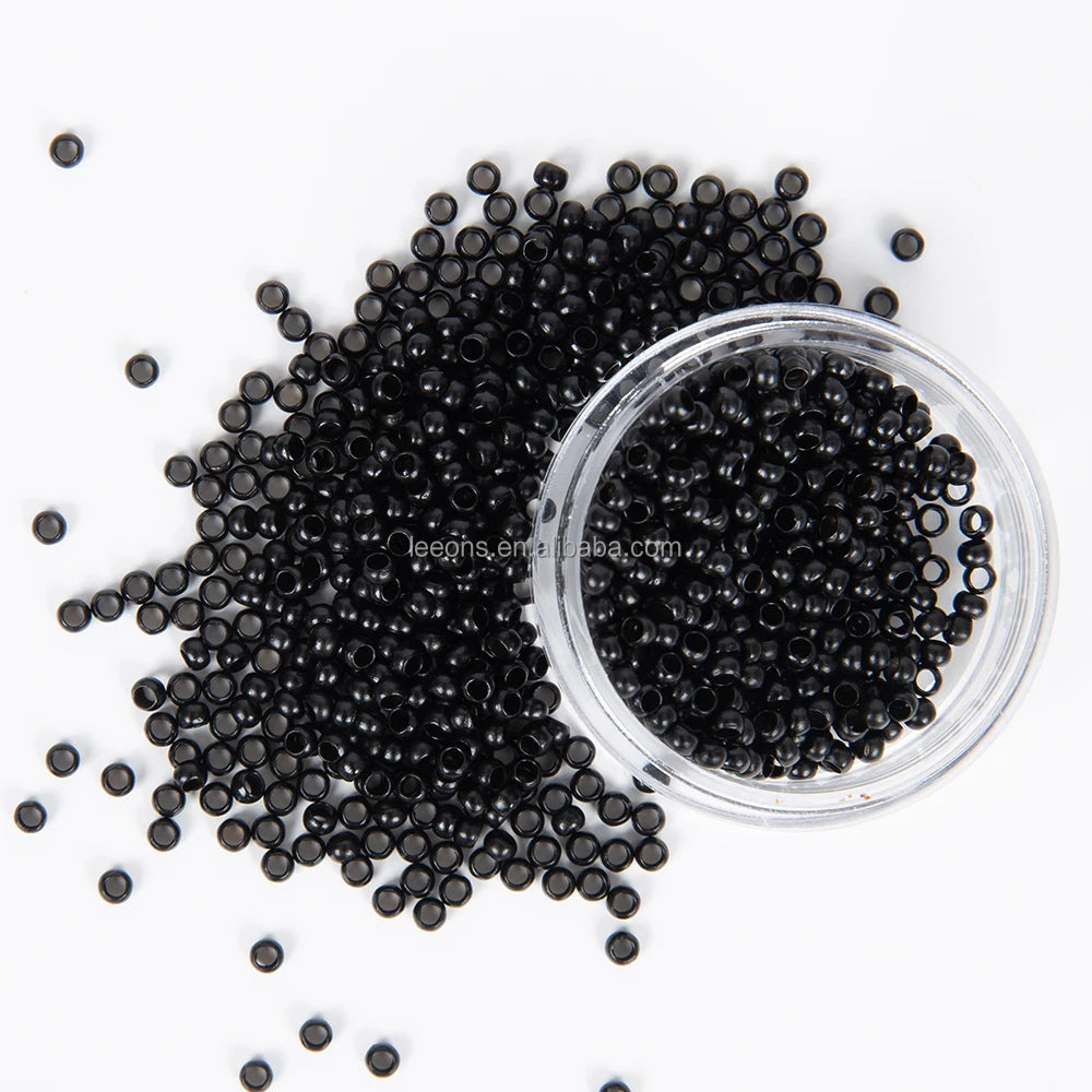 Leeons Nano Micro Copper Rings Bead Link 2.5x1.5x2.0mm 1000pcs/bottle for Human Hair Extensions