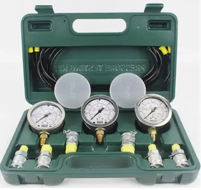Duker Excavator Hydraulic Inspection Kit 3 Gauges 3 Tubes 4 Fittings Set Hydraulic test Kit Construction Machinery Parts