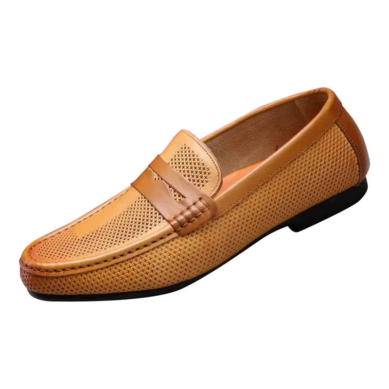 New Men's Shoes Geniune Leather Loafer Casual Party Fashionable Breathable Formal Shoes for Office