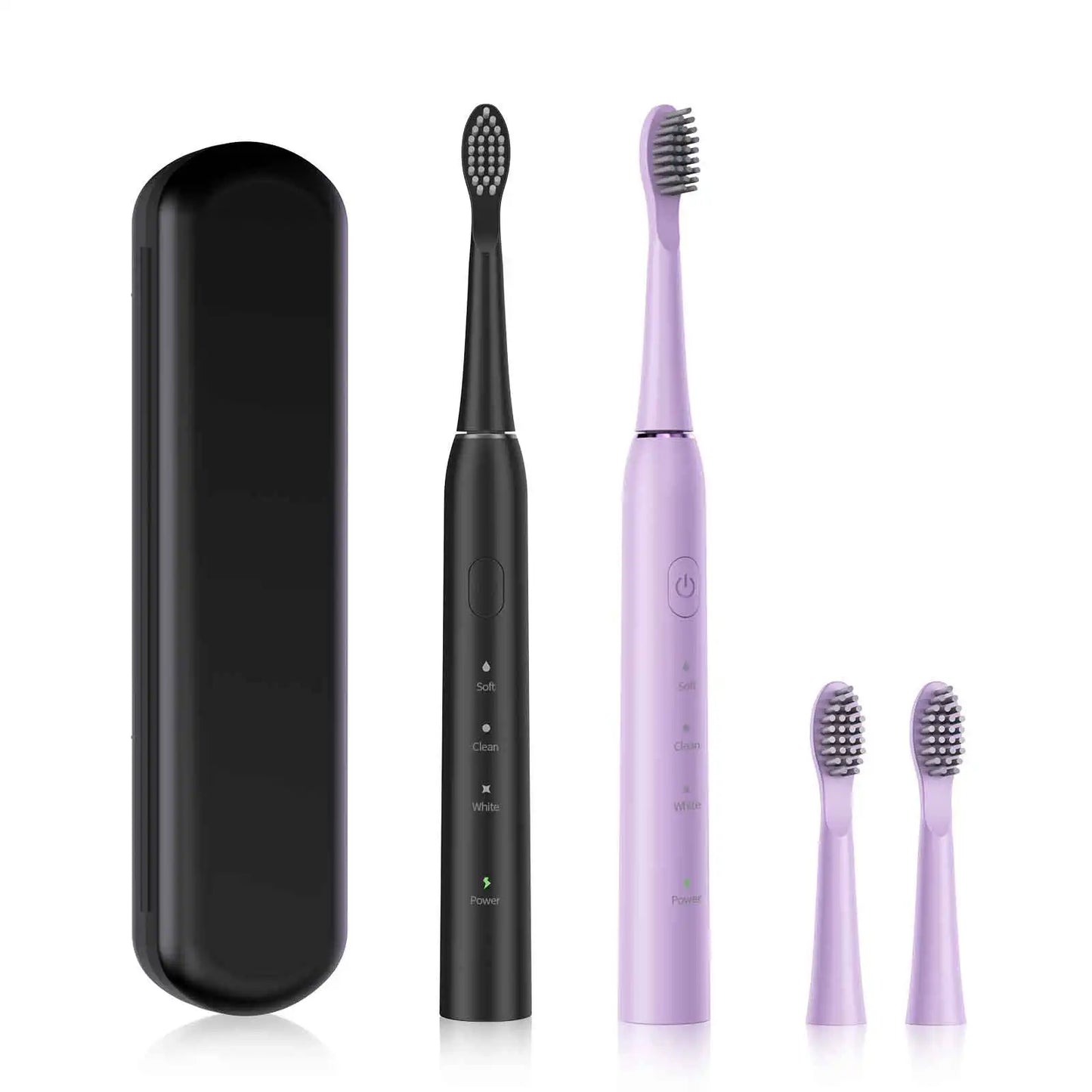 Hot Sale Cheap Automatic Sonic Toothbrush Slim Smart Rechargeable Teeth Whitening Black Electric Toothbrush with Charger Adul