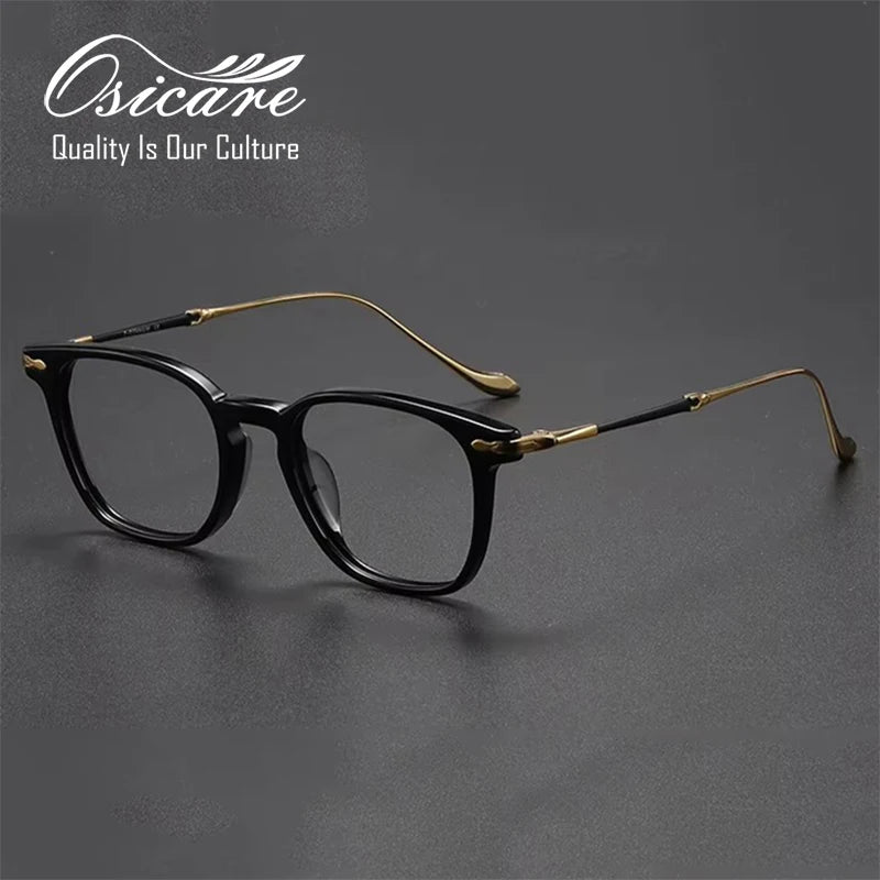 Designer Retro Optics Eyeglasses Gafas Opticas Spectacle Lunette Noir Custom Logo Glasses Titan Titanium Eyewear Optical Fram