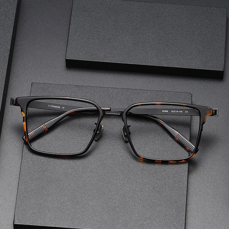 80986 Luxury Brand Retro Vintage Acetate Optical Specs Glasses Frames Designer Eyeglass Titanium Optics Frames for Men