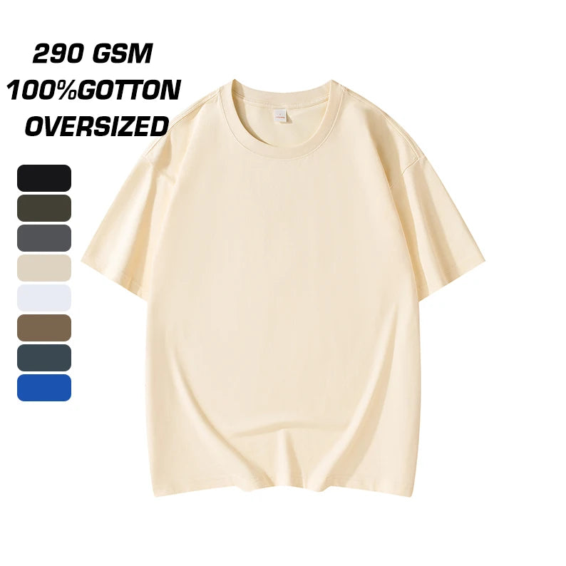 Custom Logo Hip Hop Plus Size Drop Shoulder Heavyweight T Shirt Cotton Oversize Mens Blanks T-Shirts