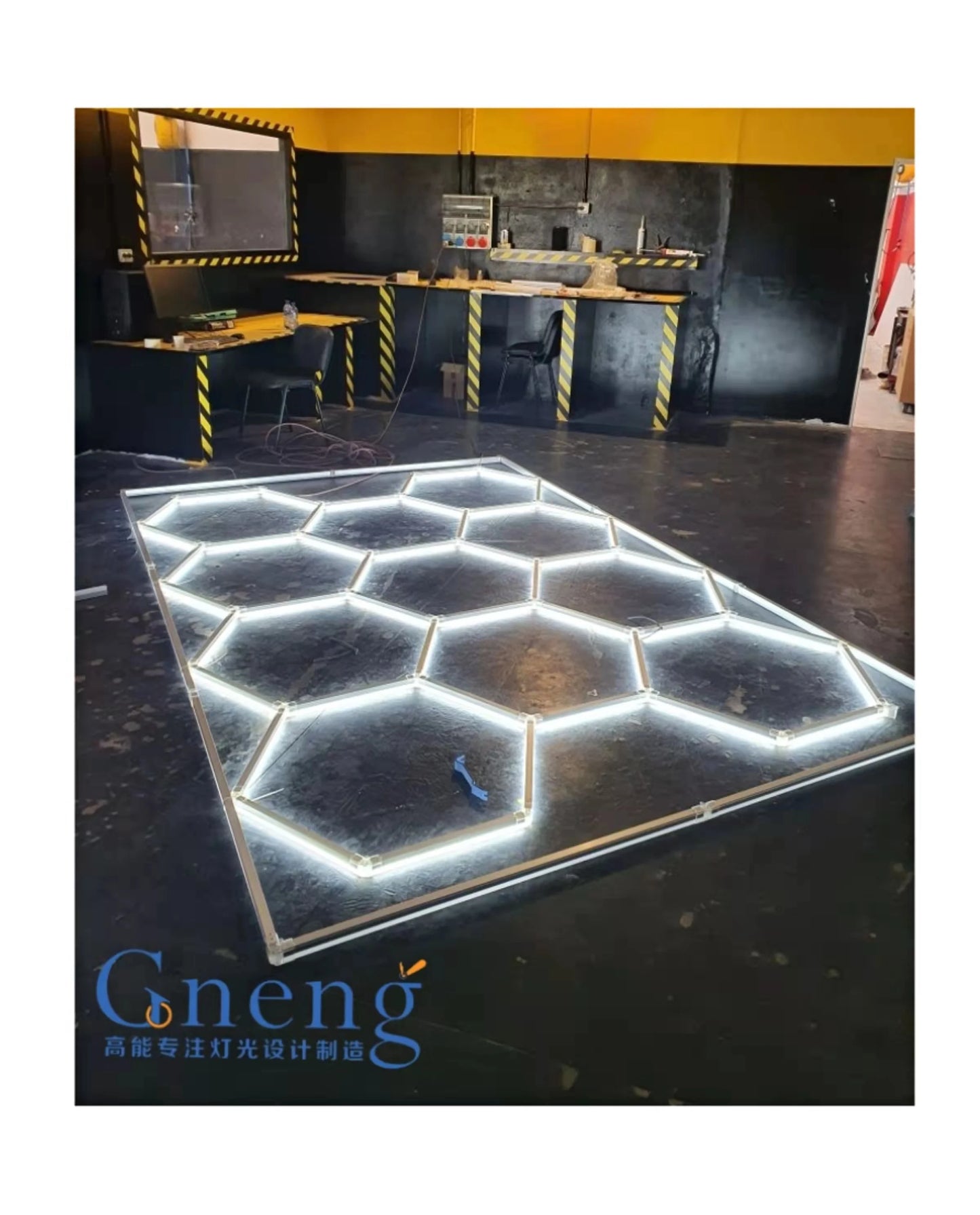 Factory Wholesale Fast Install Hexagonal LED Car Detailing Lights ZT1088 Modern Garage LED Lighting Aluminium