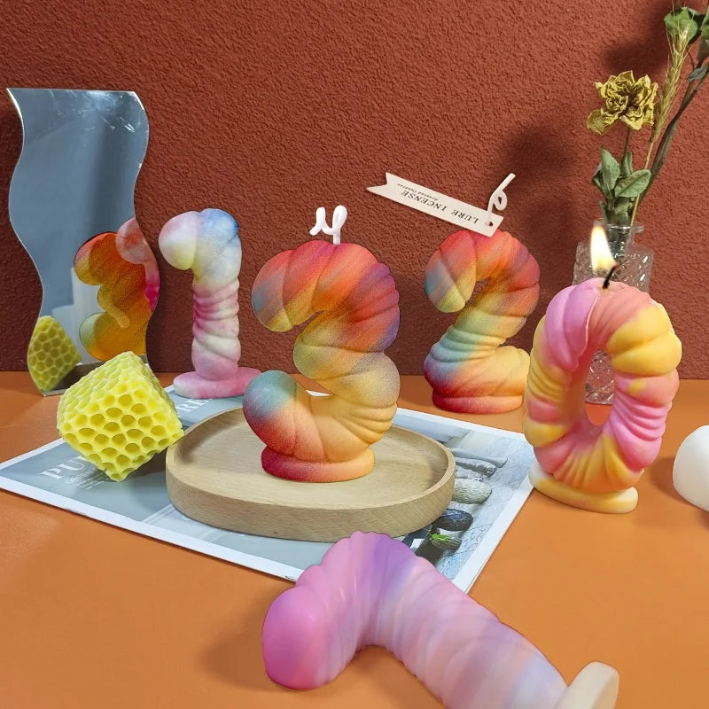 Happy Birthday Mold DIY Aromatherapy Candle Decoration Handmade Gypsum Expanded Fragrance Stone Digital Silicone Mold