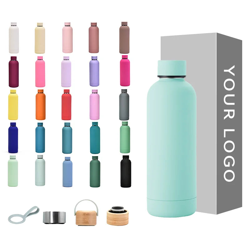 Custom Color Vacuum Insulated Bottles  Stainless Steel Travel Flask for Hiking Camping Flask Bottle