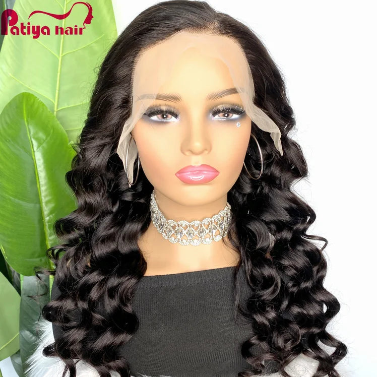 Special Discount Wet and Wavy Lace Front Wigs Loose Black Woman 150% Density 13x4 Lace Ear to Ear Peruvian Human Hair Wigs Ch