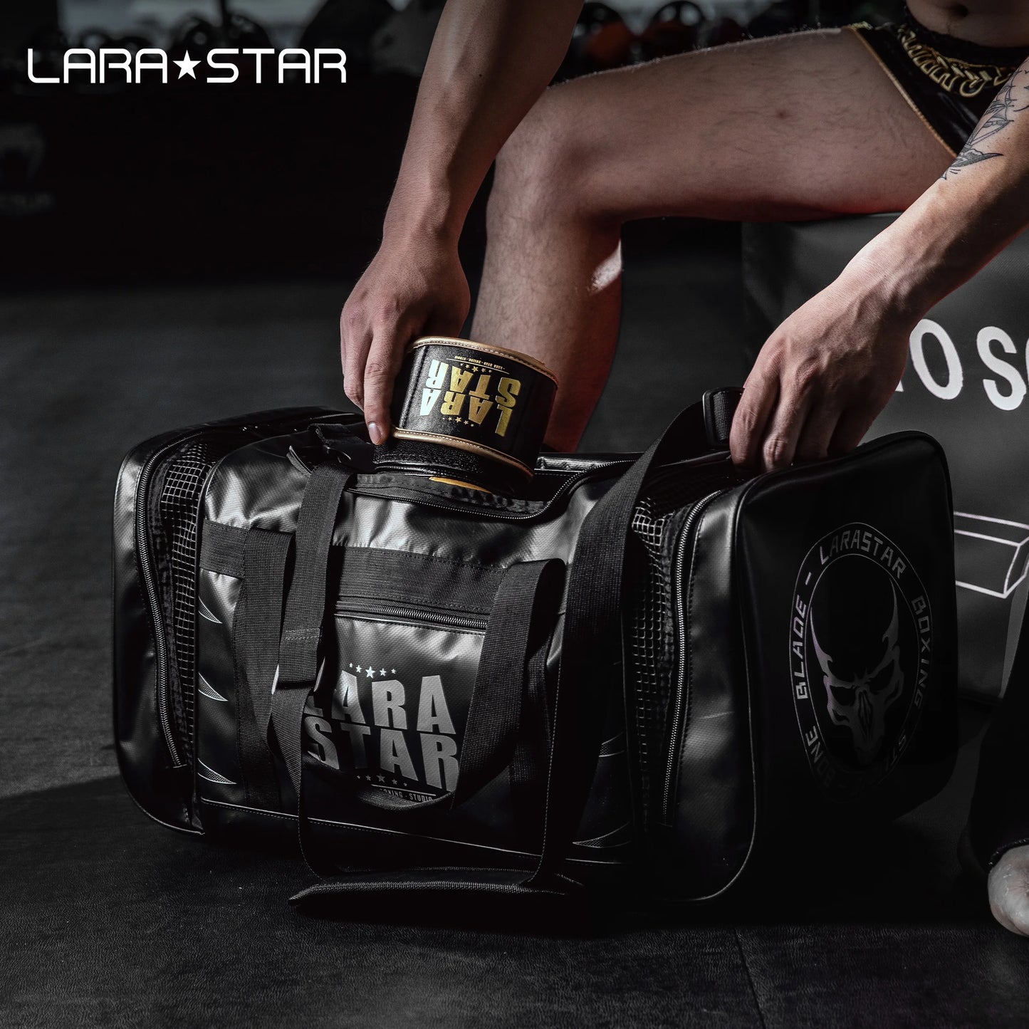 LS0044 Boxing Carrying Bags Gym Duffle Backpack With Shoes Compartment
