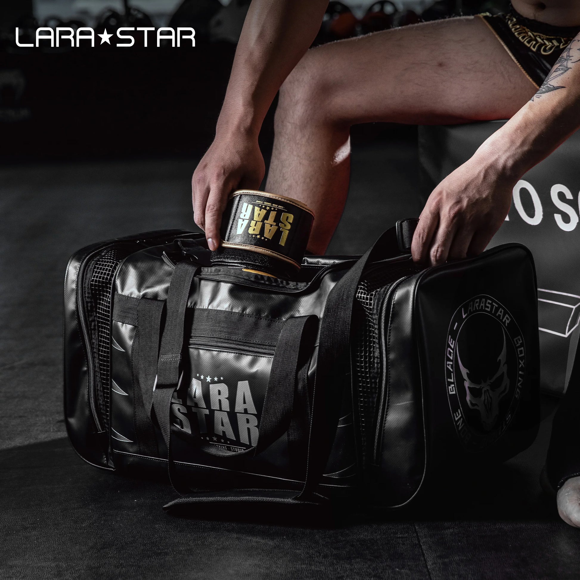 LS0044 Boxing Carrying Bags Gym Duffle Backpack With Shoes Compartment