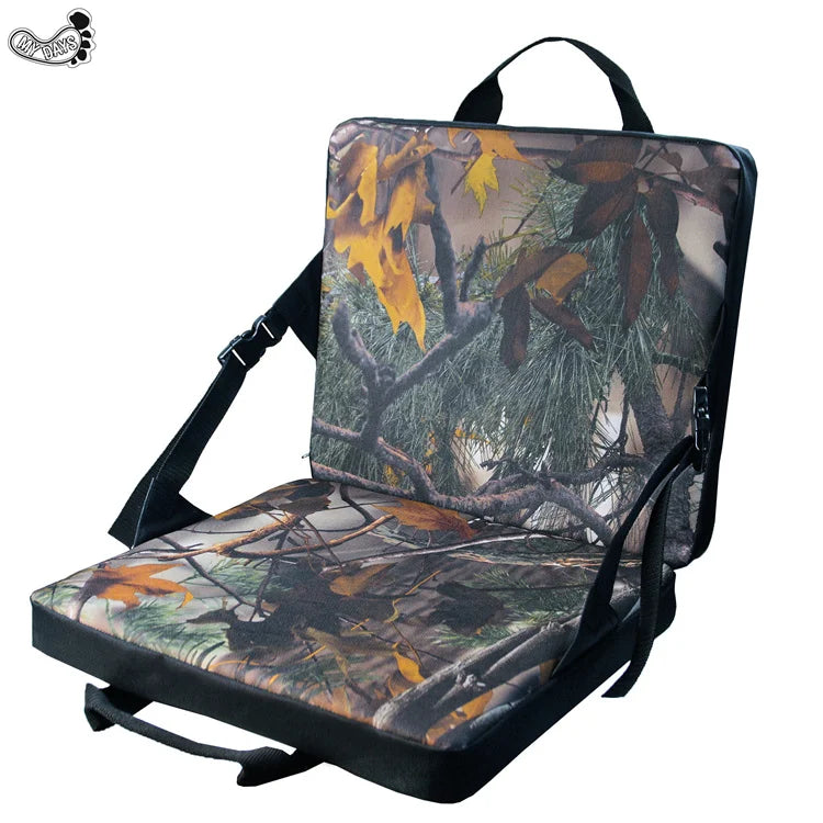 Mydays Tech Portable Waterproof 3D Leafy Camouflage Stadium Seat Cushion Chair for Camping Hiking