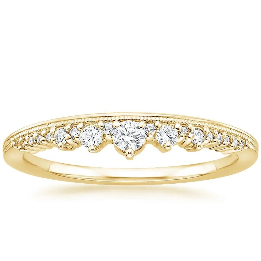 New Fashion Customized 10K Rose Gold Ring Crown Moissanite Diamond Ring Jewelry Women