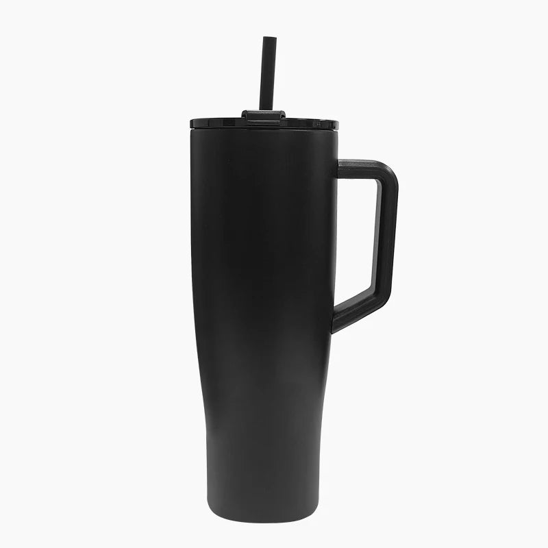 2025 New Style Custom 40oz Adventure Stainless Steel Double Wall Vacuum Cup Travel Coffee Tumbler with Handle and Straw