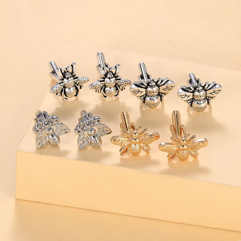 Alloy French Cufflinks Animal Bee Cufflinks Personalized Hipster Male Gift